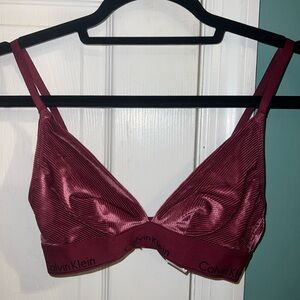 Calvin Klein Women's Deep Red Bralette